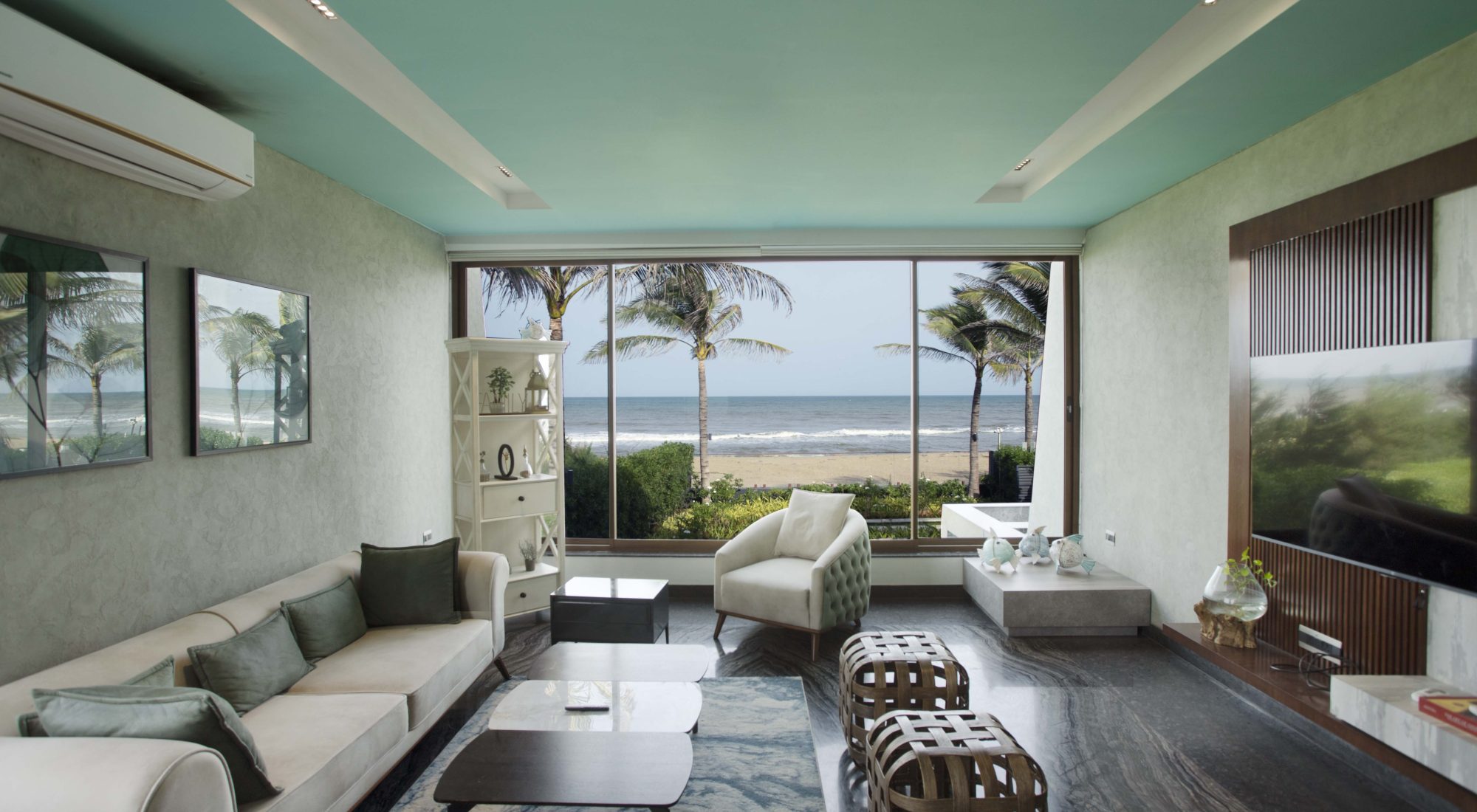 Living room - Beach view - Villa Aqua - TYA Getaways - ECR - Chennai